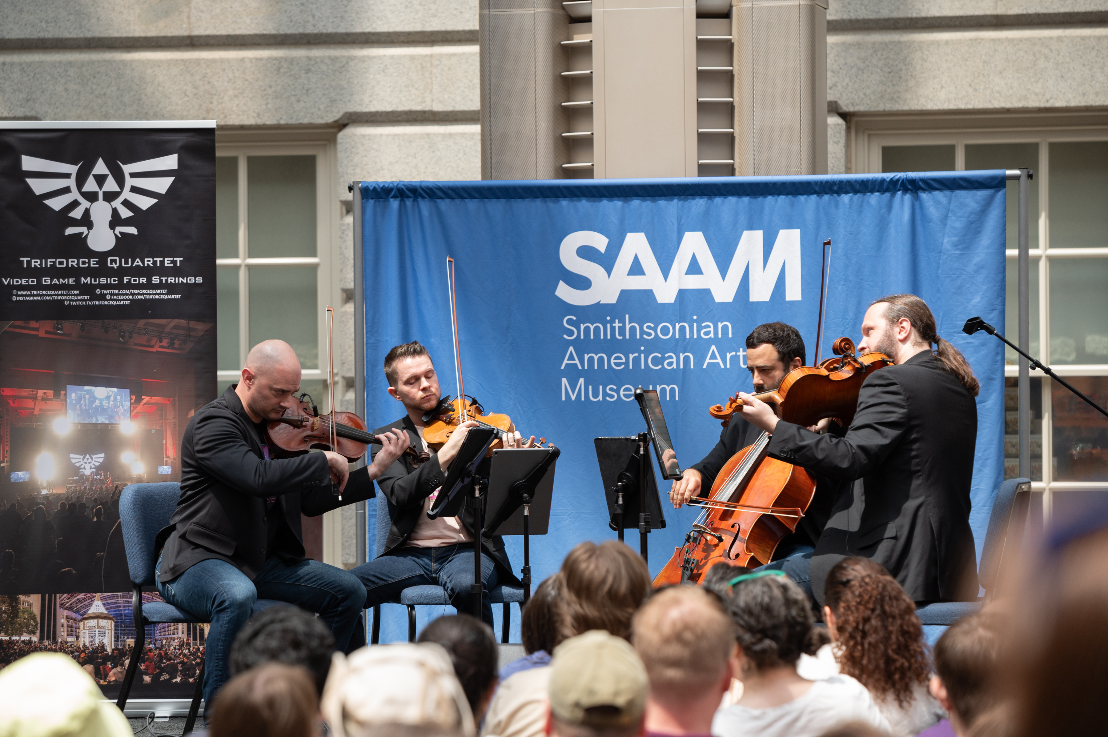 Triforce Quartet performing live at Smithsonian SAAM event